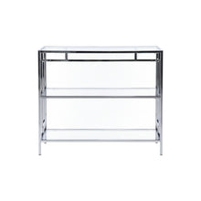 Clear Glass 3-Tier Bookcase with Elegant Glam Design for Modern Decor