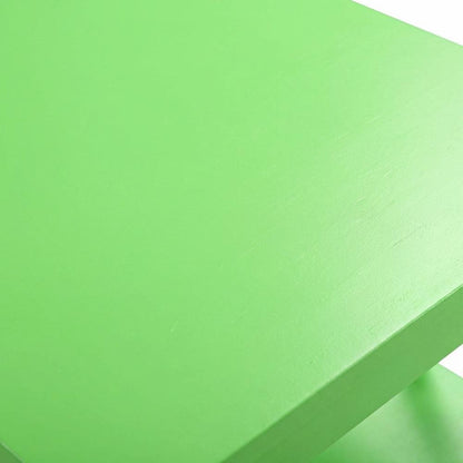 Lime End Table with Shelves in Transitional Coastal Style