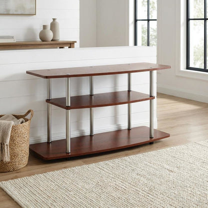 Contemporary Brown Particle Board TV Stand for up to 46-Inch TVs