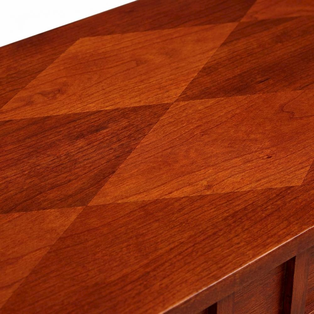 Mahogany End Table with Shelving for Stylish Living Spaces