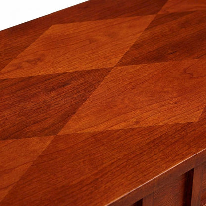 Mahogany End Table with Shelving for Stylish Living Spaces