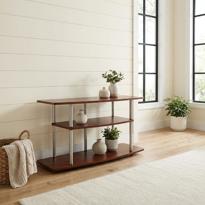 Contemporary Brown Particle Board TV Stand for up to 46-Inch TVs