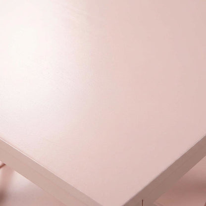 Blush Pink End Table with Shelves — Transitional Coastal Style for Living Room