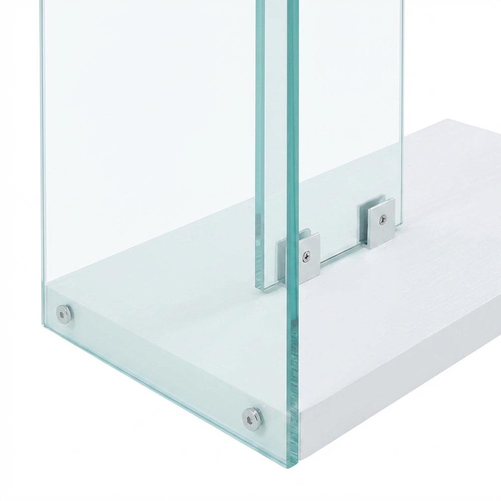 Contemporary White End Table with Sleek Design and Durable Finish