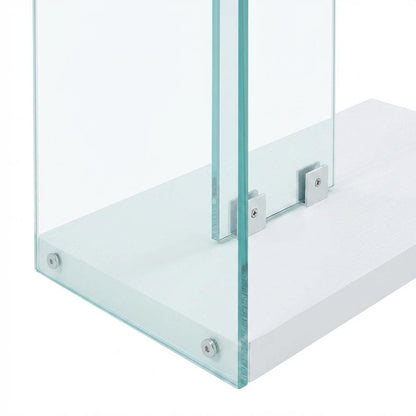 Contemporary White End Table with Sleek Design and Durable Finish