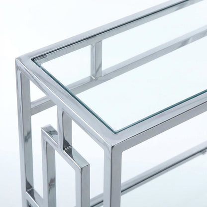 Clear Glass 4-Tier Bookcase with Sleek Contemporary Style