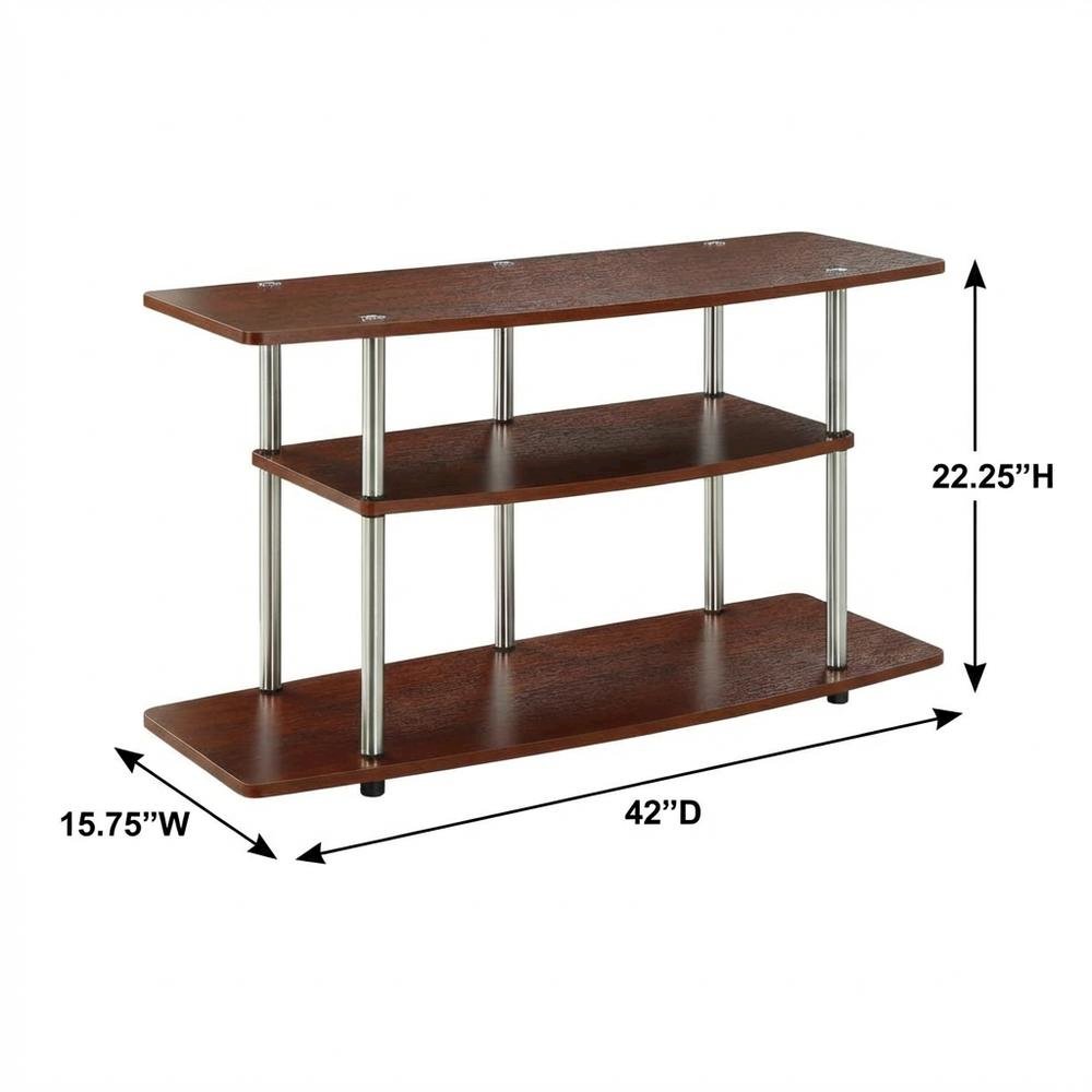 Contemporary Brown Particle Board TV Stand for up to 46-Inch TVs