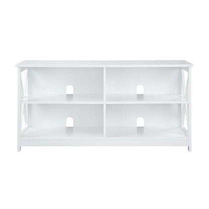 White MDF TV Stand with Clean Design and Ample Storage