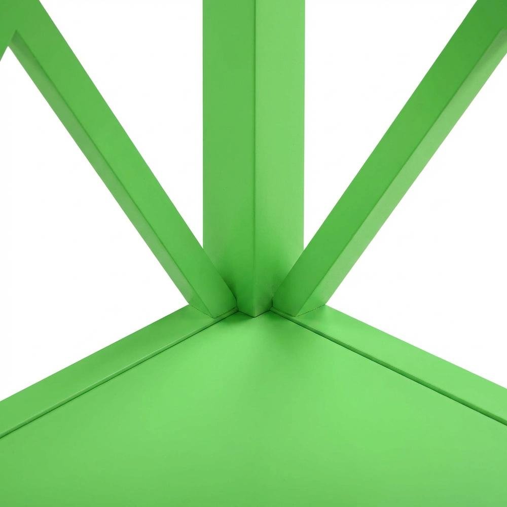 Lime End Table with Shelves in Transitional Coastal Style