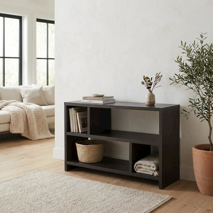 Espresso TV Stand Console with MDF and Melamine Veneer Finish for 50-Inch TVs
