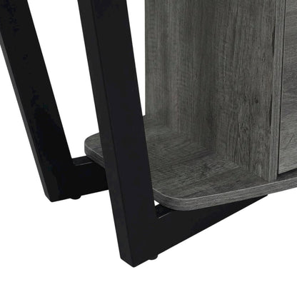 Black Graystone TV Stand for 65-Inch Screens with Shelves and Storage