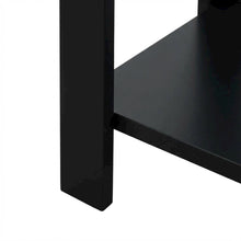 Slim Chairside Table, Black, Bottom Shelf, Quick Setup