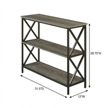 Powder Coated Metal 3-Tier Bookcase with Non-Lead Paint Finish