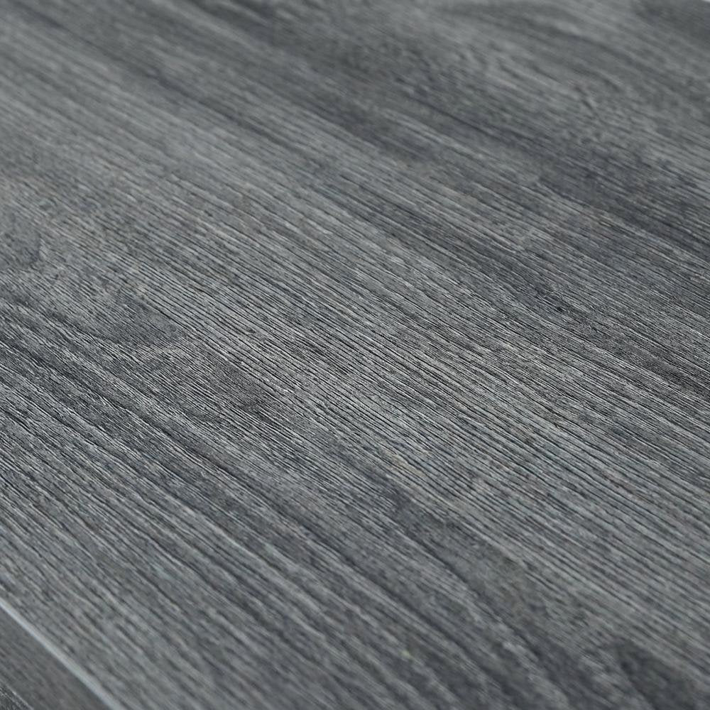Weathered Gray And Black 2 Drawer Desk With Charging Station For Home Office