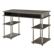 Wooden Student Desk With Melamine Surface And Steel Tube Frame For Study Space