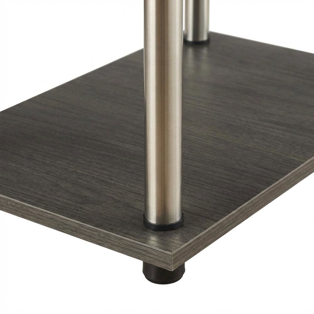 Wooden Student Desk With Melamine Surface And Steel Tube Frame For Study Space