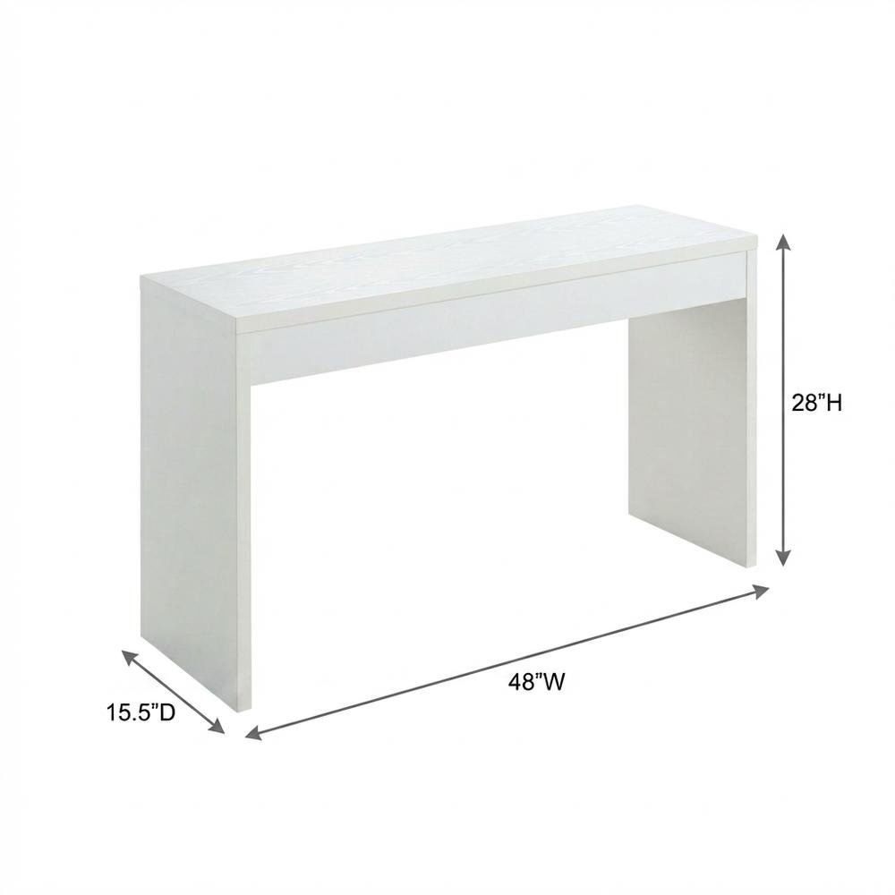 Entryway Console Desk, White, 48 Inch, Versatile, Hall Table