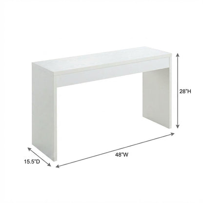 Entryway Console Desk, White, 48 Inch, Versatile, Hall Table