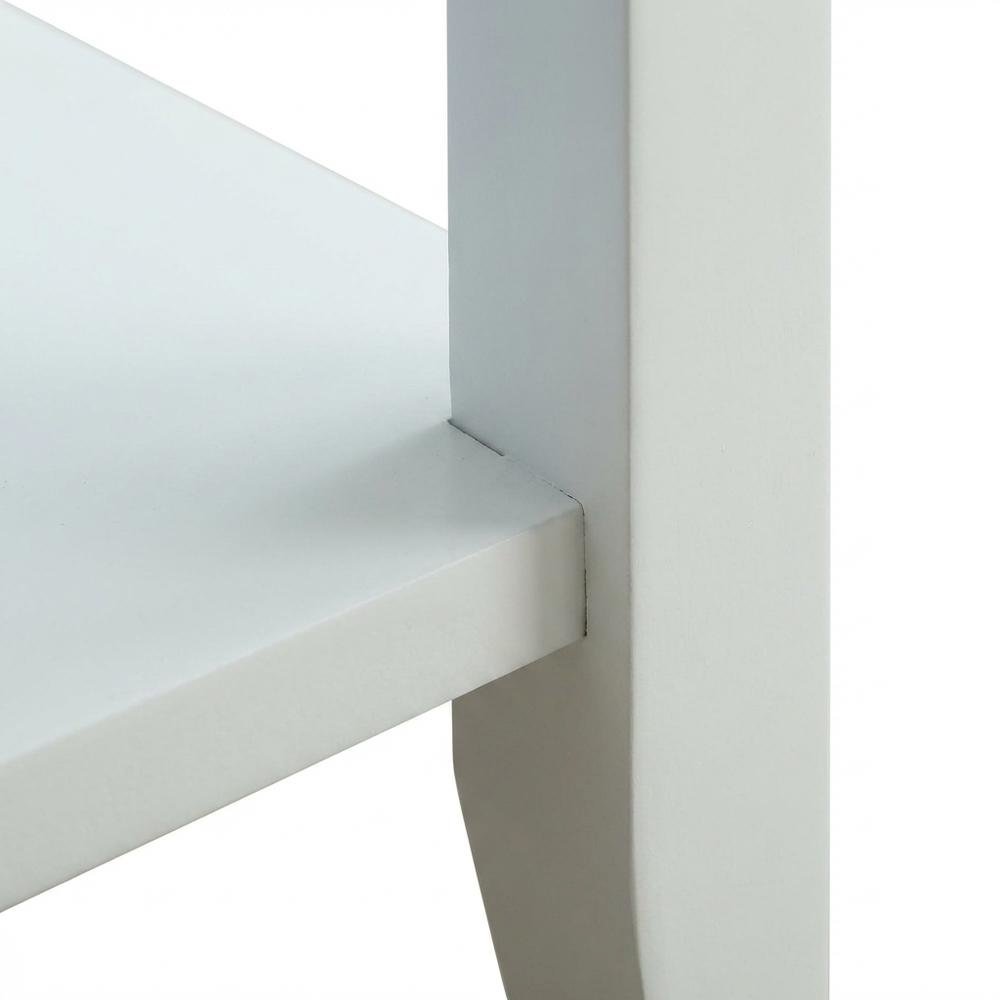 Wooden End Table with Drawer and Shelf for Living Room Use