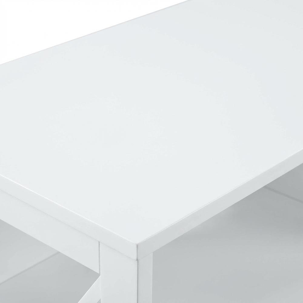 White MDF TV Stand with Clean Design and Ample Storage