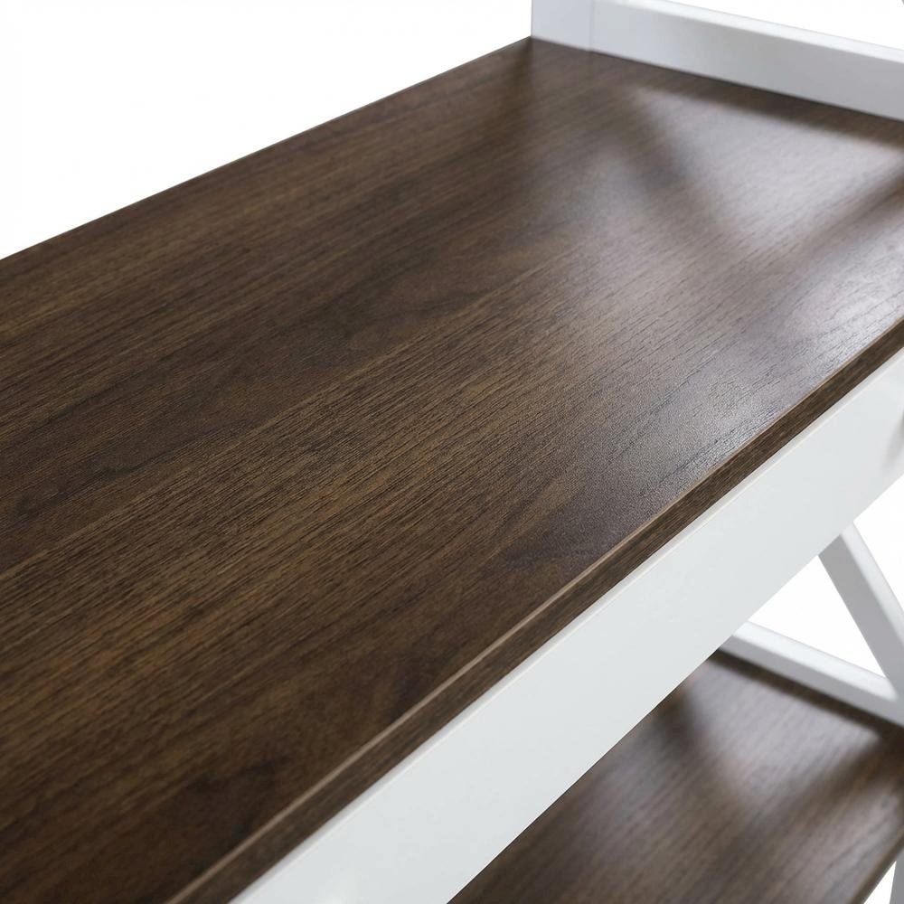 Wooden 5-Tier Bookcase with Drawer for Storage and Display