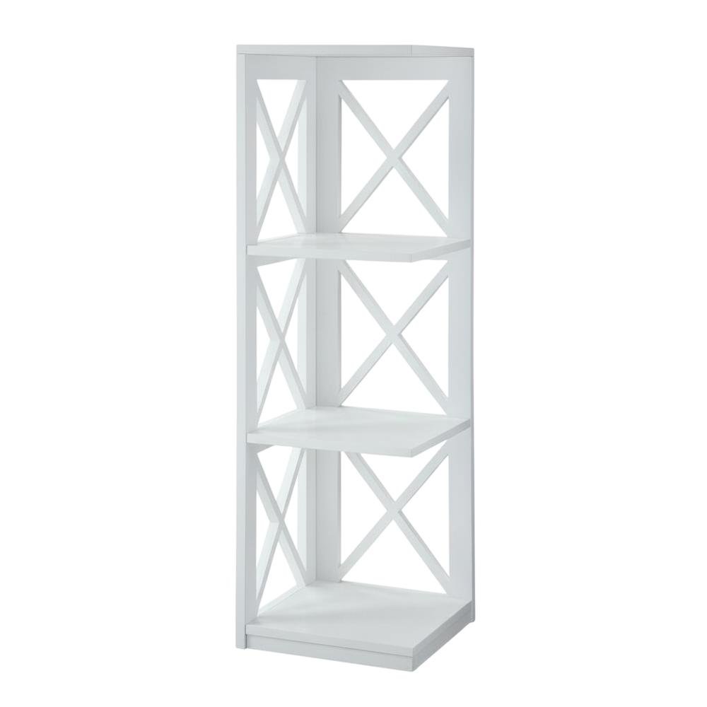 Modern 3-Tier Corner Bookcase with Durable Non-Lead Base Paint