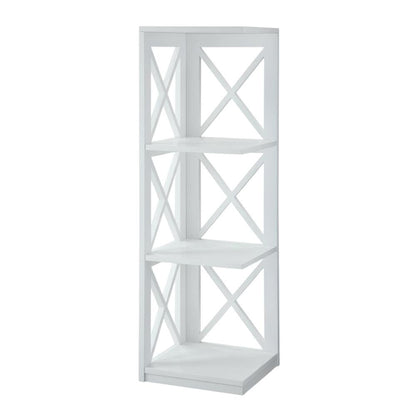 Modern 3-Tier Corner Bookcase with Durable Non-Lead Base Paint