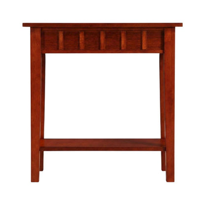 Mahogany End Table with Shelving for Stylish Living Spaces