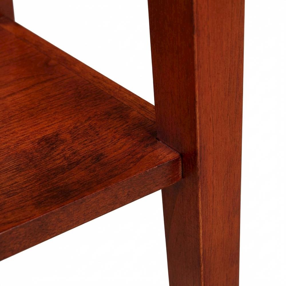 Mahogany End Table with Shelving for Stylish Living Spaces