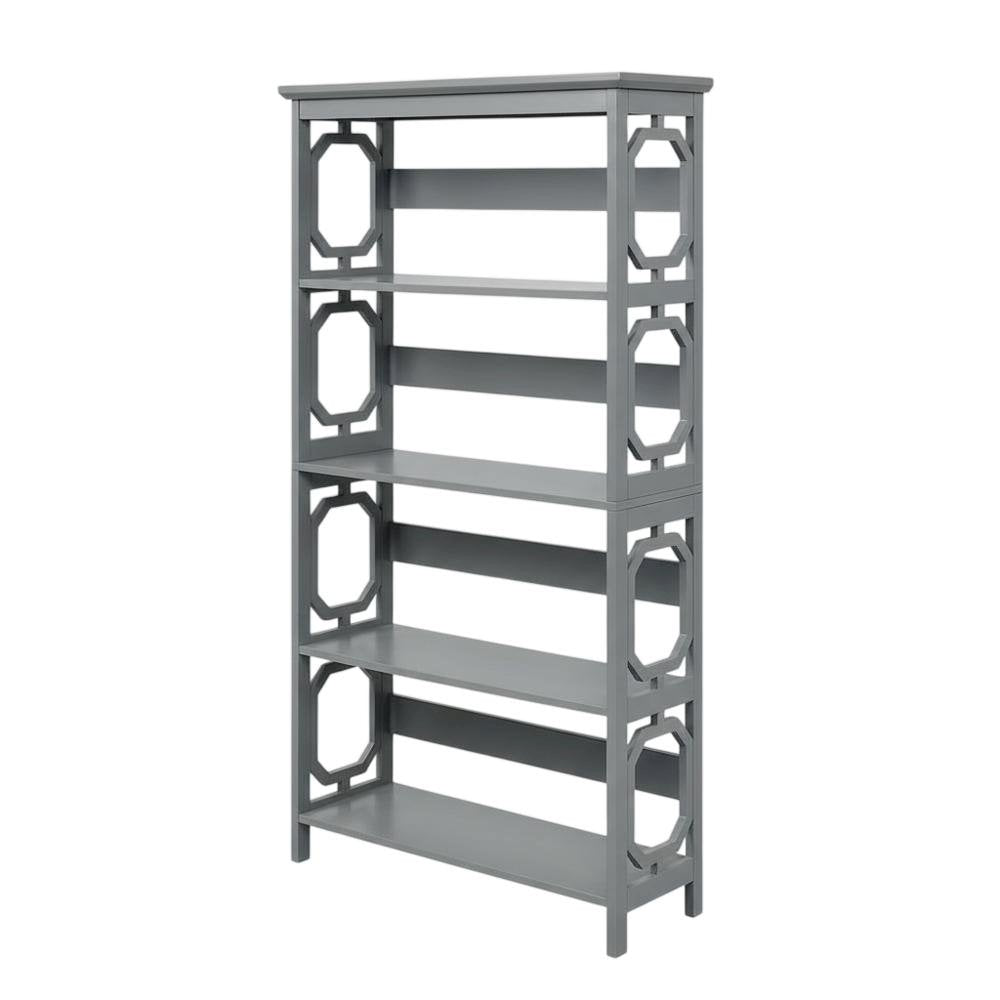 Simple wooden bookcase, 5-tier, crafted, non-lead-based paint for durability