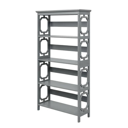 Simple wooden bookcase, 5-tier, crafted, non-lead-based paint for durability
