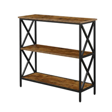 Powder Coated Metal 3-Tier Bookcase with Durable Finish