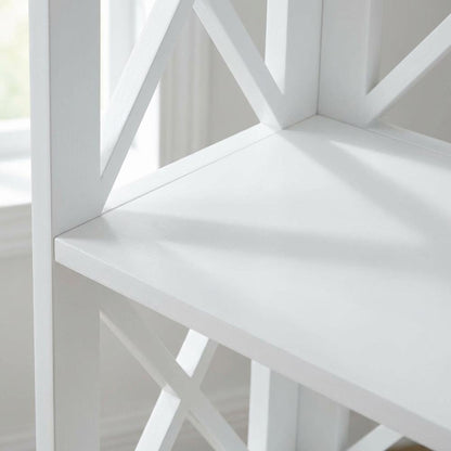 Modern 3-Tier Corner Bookcase with Durable Non-Lead Base Paint