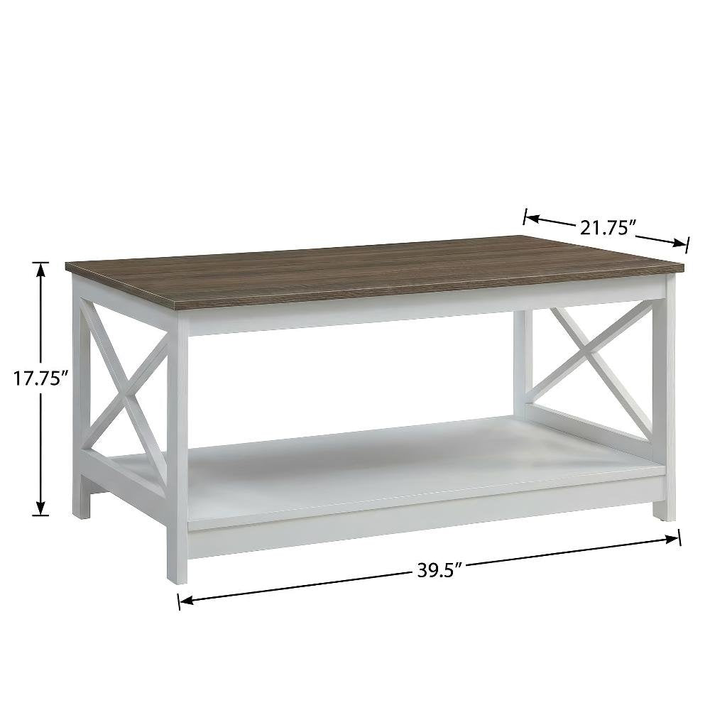 Driftwood White Coffee Table with MDF and Particle Board Top