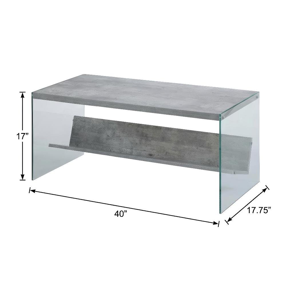 Glass Coffee Table with Shelf Contemporary Style and Sturdy Design