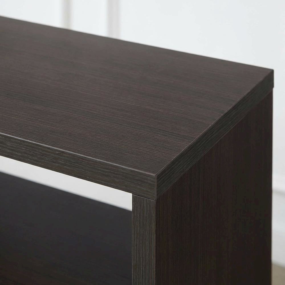 Espresso TV Stand Console with MDF and Melamine Veneer Finish for 50-Inch TVs