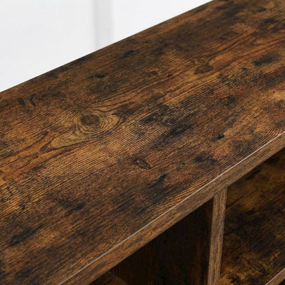 Barnwood TV Stand Console with Shelves and Hollow Core Material