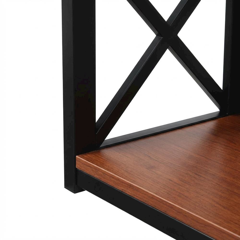 Corner Bookcase in Neutral Finish with Stable Support and Durable Construction