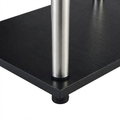 Contemporary Black Student Desk With Charging Station For Home Or Office Use