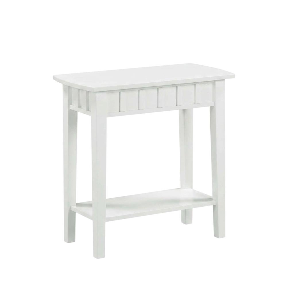 Wooden End Table with Flat Surface for Living Room and Bedroom Use