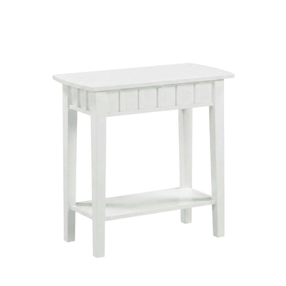Wooden End Table with Flat Surface for Living Room and Bedroom Use