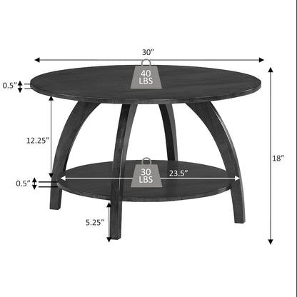 Aldrin Coffee Table with Shelf