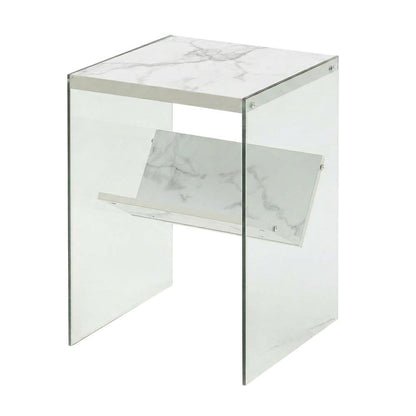 Wooden End Table with Durable Finish and Modern Design