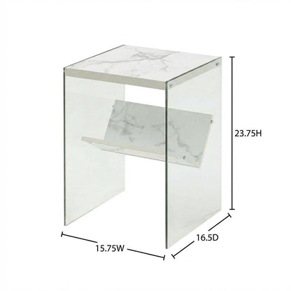 Wooden End Table with Durable Finish and Modern Design