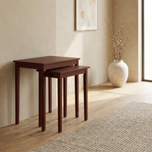 Wood Finish End Tables with Storage Shelves for Living Room and Bedroom