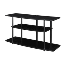 Contemporary black TV stand, TVs up to 46 inches, particle board construction