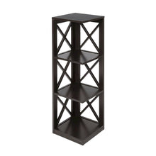 Corner Bookcase in Finish with 3 Tiers, Durable Material