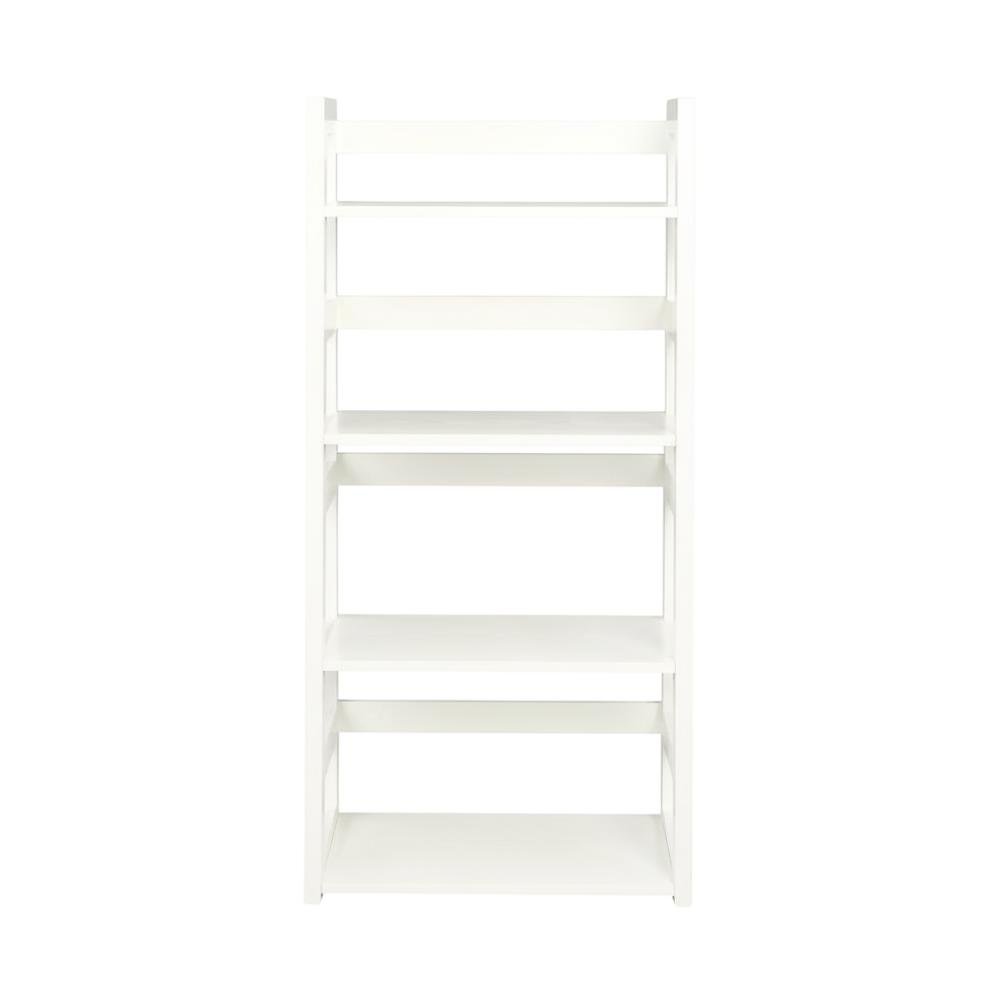 Wooden Trestle Bookcase with Melamine Veneer and MDF Finish for Home Storage