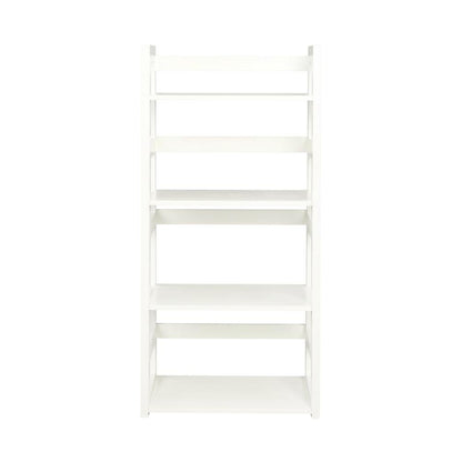 Wooden Trestle Bookcase with Melamine Veneer and MDF Finish for Home Storage