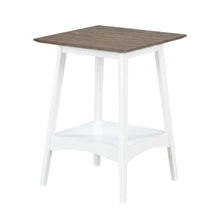 Black End Table with Wooden Top for Living Room and Bedroom Use
